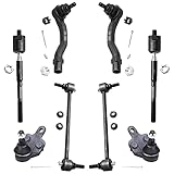 New Complete 10pc Front Suspension Kit for Toyota & Lexus - 10-Year Warranty- Both (2) Lower Ball Joint, Both 2 Front Sway bar link, All (4) Inner & Outer Tie Rods End, 2 Tie Rod Boot……