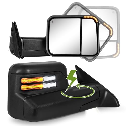 SIZIOM Power Fold Tow Mirrors for Dodge Ram 1500, 2500