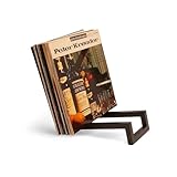 VALENO Schallplatten Aufbewahrung aus Massivholz schwarz – Schallplatten Ständer & Vinyl Regal für 35–40 LPs – minimalistischer Schallplattenhalter – Holz Deko & Retro Geschenk für Musikliebhaber