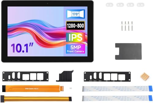 Image of Industrial HMI All-in-one Touch Display for Raspberry Pi 5 4, 10.1inch Screen Monitor, Dual 4K HDMI Output, 10-Point Touch @XYGStudy (RPI-HMI-101D-ACCE-B)