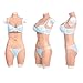 QIAOYIQIAO Silicone Bodysuit D Cup Realistic Silicone Breastplate Crossdressing Apparel Male to Female Crossdresser (Cotton Filler, Color 2)