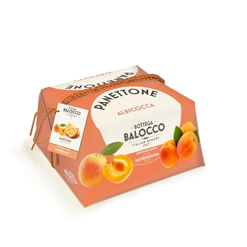 Panettone Con Albicocca 750Gr - Incartato A Mano - Realizzato In Collaborazione Con Agrimontana- Made In Italy