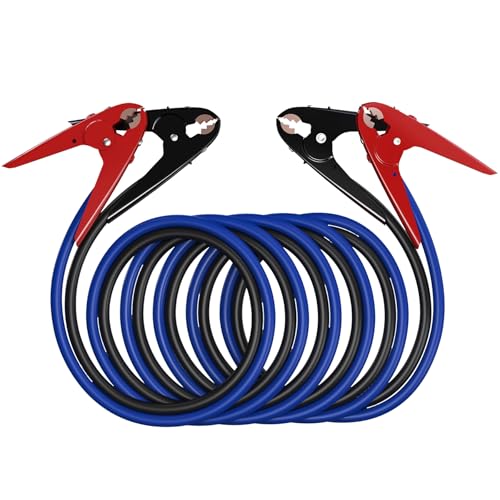 SAFEMATE Heavy Duty Jumper Cables, 2 Gauge 18 feet Automotive Booster Cables for Car Battery, with Voltage Detection and Reverse Connection Protection