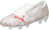 Fútbol americano Puma Ultra 2.2 FG/AG JR, Zapatillas de fútbol, Blanco Rojo Blast Blanco, 29 EU