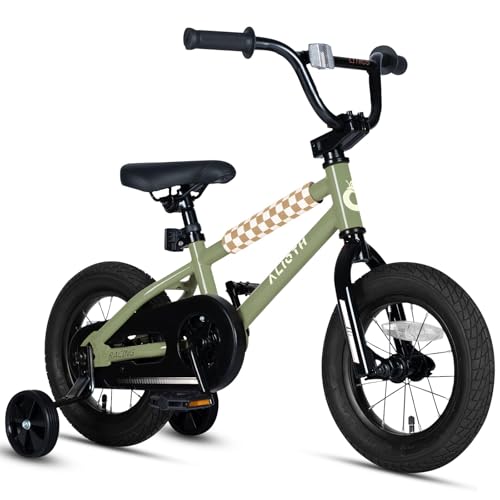 With Training Wheels For 2-8 Years Old Boys Girls Coaster Brake, Green