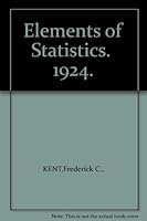 Elements of Statistics. 1924. B0013VAW5S Book Cover