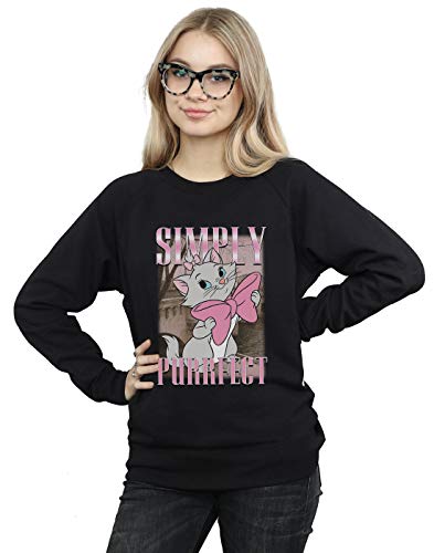 Disney Women's Aristocats Marie Simply Purrfect Homage Sweatshirt Black Small