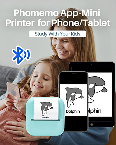 Phomemo 024K-M02X-GN-1009 Print Pods Mini Printer- Sticker Printer M02X Inkless Pocket Printer Blutooth Thermal Portable Sticker Maker Machine thumb #1