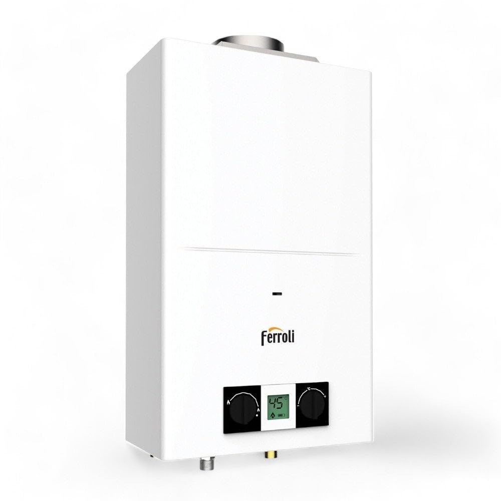 Scaldabagni scaldacqua murale a Gas tiraggio Naturale Camera Aperta Pegaso Eco 11 gpl Ferroli