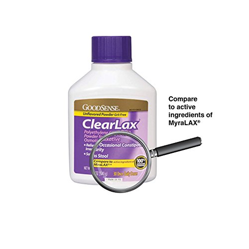 Image of GoodSense ClearLax, Polyethylene Glycol 3350 Powder for Solution, Osmotic Laxative, 17.9 Ounce