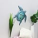 LIFFY Metal Turtle Wall Decor 20inch Outdoor Beach Hanging Metal Wall Art Glass Sea Sculpture for Pool Bathroom Patio Pretty Gift Idea Make Your Home Unique