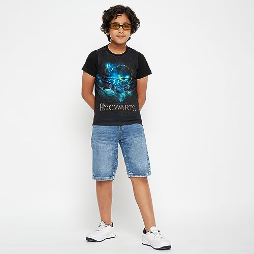 Image of Harry Potter Round Neck T-Shirt for Boys - Black (WBHPBT0009.2)
