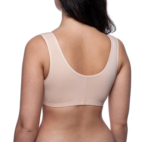 frugue Soutien-Gorge pour prothèse Mammaire en Coton avec Fermeture Devant Beige FR 110B – vue 6