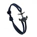 Produktbild Ankerpunkt Armband Damen Frauen Herren Männer Stoffband blau Anker schwarz variabel Größe Made in Germany