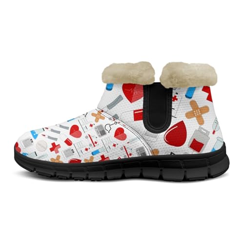 Snow Boots for Women -Fashion Winter Warm Snow Boots Anti-Slip outdoor Furry bootie for men women4