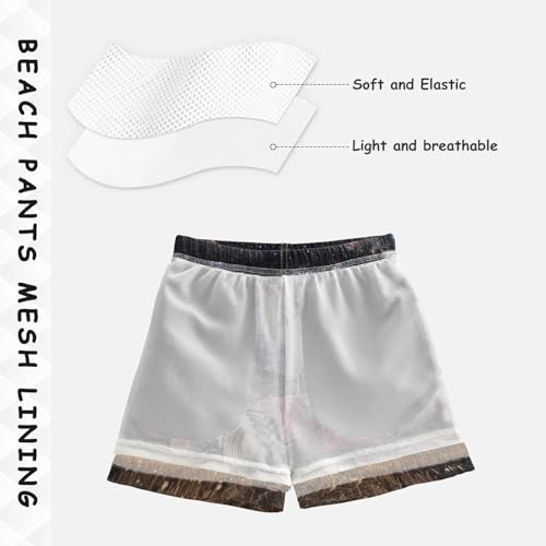 Pigsaly Boys Swim Trunks Red Tractor Truck Galaxy Boys Board Shorts Swimsuit Swimwear Summer Bathing Suit 2T4