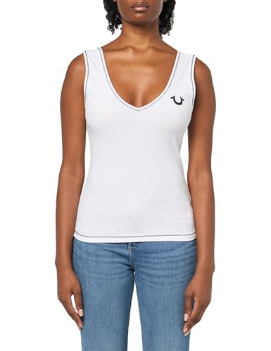 True Religion Débardeur Long Col V Silhouette Élancée Femme