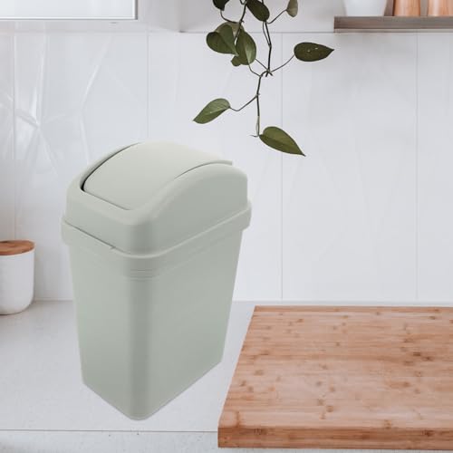 Caneca de basura con tapa abatible 6L azul GARVALON miniatura 6