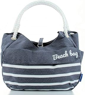 hapo G Collection Beach Panier/Sac à Main pour vélo Adulte Unisexe, Bleu, Dimensions : L 40 cm x l 14 cm x h 34 cm