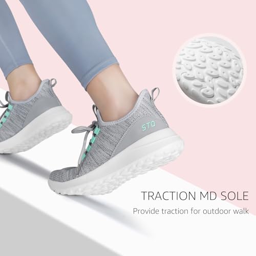 Image of STQ Womens Slip On Sneakers Tennis Walking Orthopedic Shoes Breathable Athletic Gym Workout Cross Training Sneakers