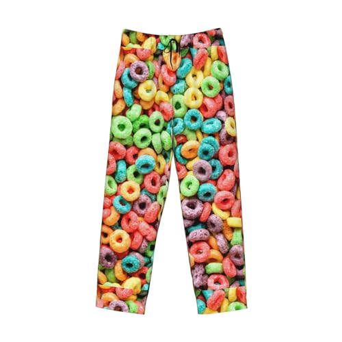 Golden Yellow Cheese Food Men'S Pajama Bottoms Lounge Sleepwear Loose Soft Comfort Pajama Pants With Pockets4