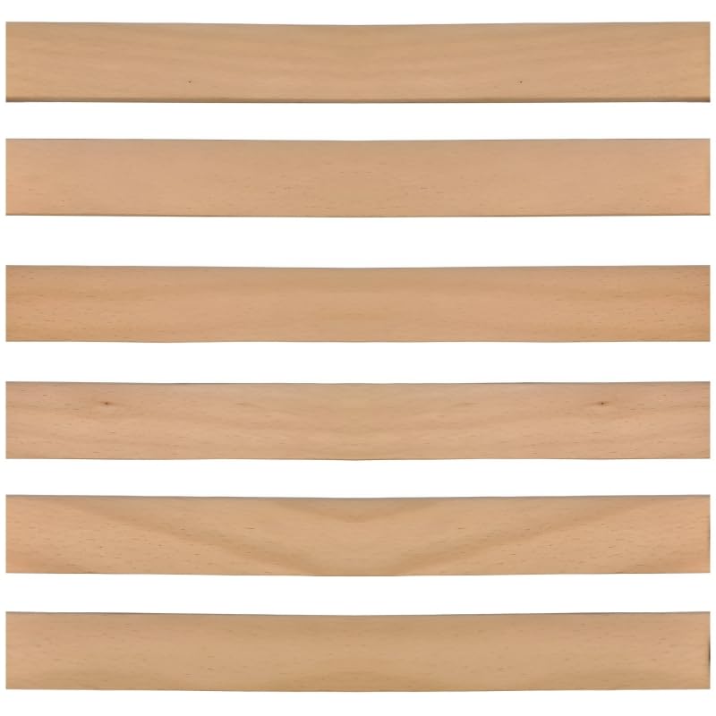 Lote de 6 Lamas 73 cm ancho 38mm 730x38x8 | Para somier cama sofá clic clac BZ | Láminas curvadas 7 capas para recambio, refuerzo resistente | soporte de colchón madera de haya duradera SCM Créations®