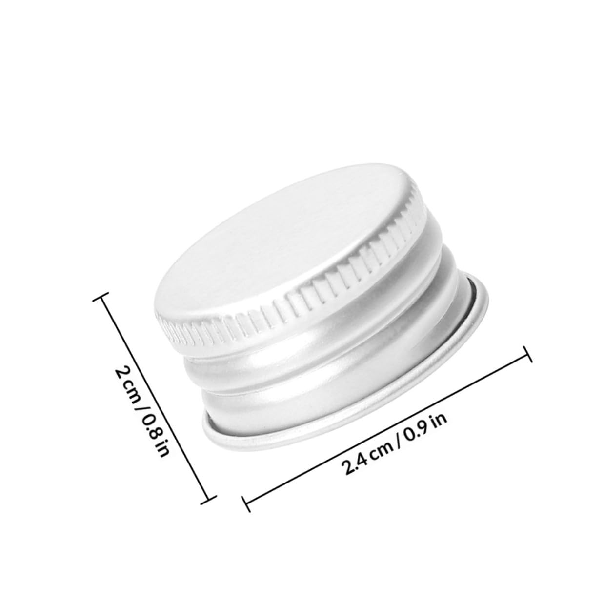 DOITOOL 50 Tappi a Vite in Alluminio da 24 Mm – Coperchi Trasparenti per Barattoli a Tenuta Stagna, Coperchi Riutilizzabili per Bottiglie di Vetro, Adatti per Conserve e Uso Domestico