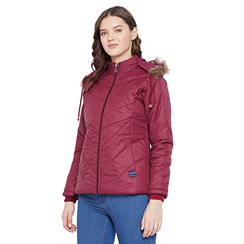 Image of VERO AMORE Women's Black winter wear full sleeve solid parka Jacket-2175A