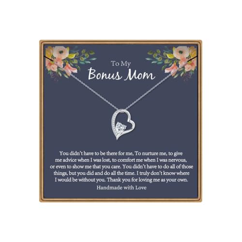 PAERAPAK Bonus Mom Gifts Necklace, 14K…