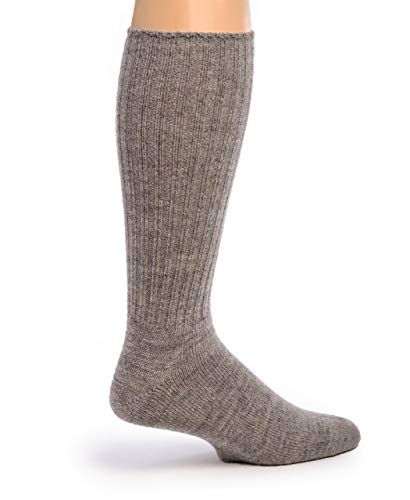 Image of WARRIOR ALPACA SOCKS - Ribbed Casual Everyday Alpaca Wool Crew Socks For Men And Women
