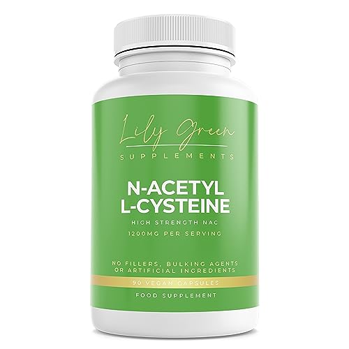Lily Green | N-Acetyl L-Cysteine NAC 1200mg per Serving | 90 Vegan Capsules | Antioxidant & Detox Support | High Strength N-Acetyl-Cysteine | No Artificial Additives | Made in UK