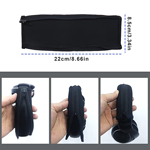 ECSiNG Headphone Headband Cover Headband Cushion Protector with Zipper 22x8.5 cm Compatible with Sennheiser HD598 HD579 HD595 HD599 HD559 HD569 HD518 HD555 HD558 Black - Image 3