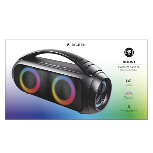 Głośnik Bluetooth® Boost Light & Wodoodporny 40W Czarny Bigben
