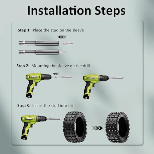 Image of 50 Pcs Tire Studs, 4x12 mm Wheel Tyre Snow Studs with Tool, Snow Tire Spikes Screw in Tire Studs for Car Shoes Truck Snowmobile Bicycle Off Road Vehicle ATV Anti-Slip /Anti-ice Accessories