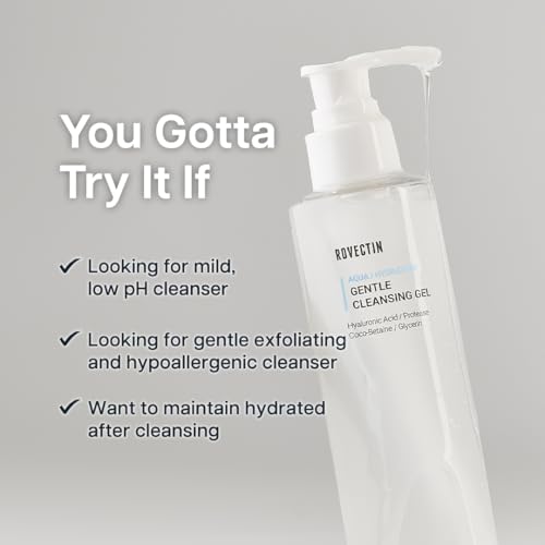 Rovectin ROV01 Aqua Cleansing Gel (Conditioning Cleanser) Hydrating Ph Balanced Facial Wash For Sensitive thumb #3