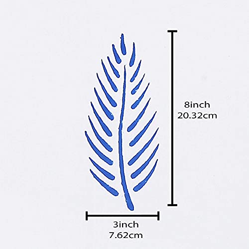 Image of LINENWALAS Cotton Printed Curtains 10 Feet Long Set of 2, Curtain for Doors Home Decor Items for Living Room Bedroom, Semi Sheer Drapes with Back Loop Hangings (10 Ft Length, Blue Leaf)