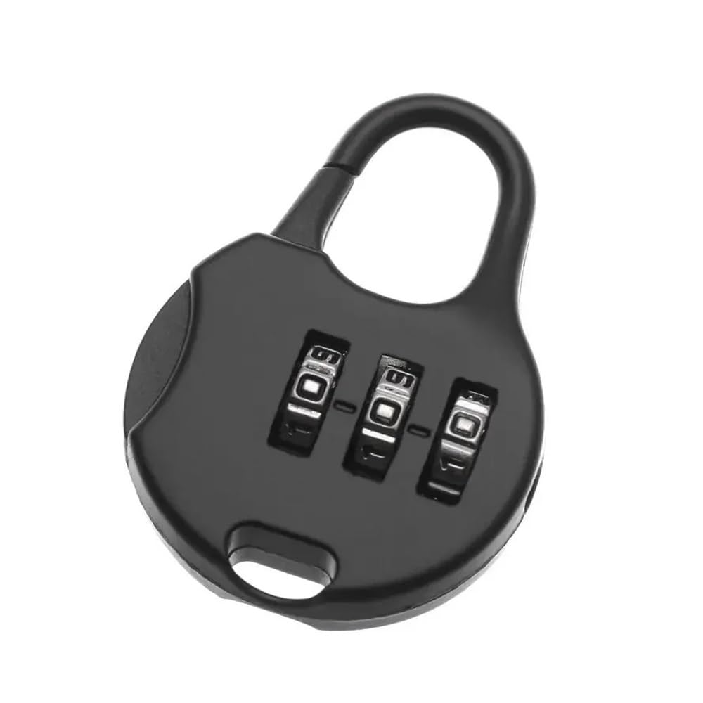 Suitcase Locks, 3-Digit Combination Password Padlock for Luggage, Multicolor(A-Black)