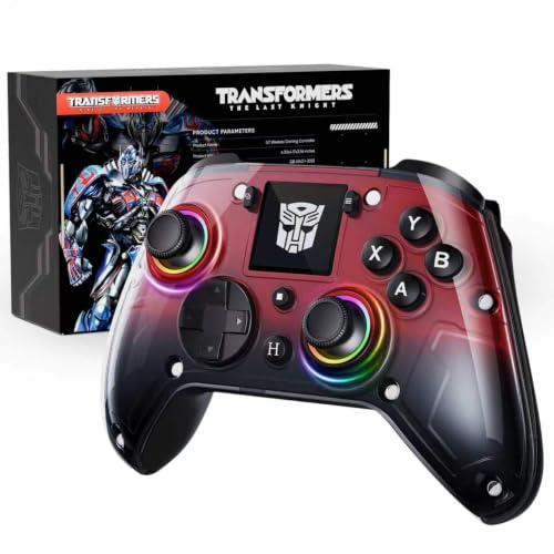 Transformers Wireless PC Gaming Controller with Interactive Screen, Red - image 1