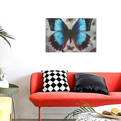 Toile murale papillon moderne pour sublimer votre chambre à coucher