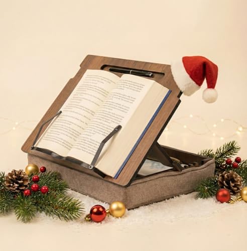 Vigo Wood Buchständer mit Stauraum, Buchhalter, Leseständer,...