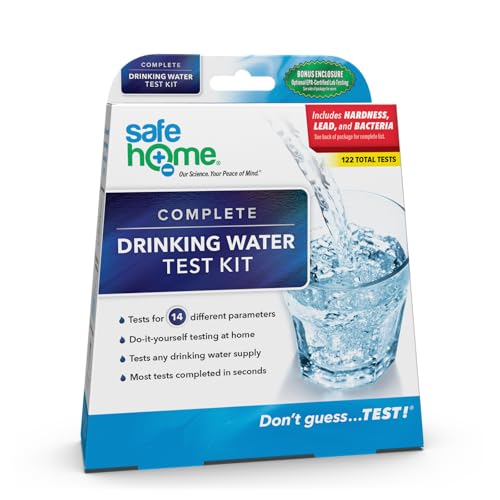 Safe Home® Complete Drinking Water Test Kit – DIY Screening for 14 Parameters + Optional Testing...