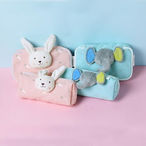 Image of abracadabra Multi-Utility Pouch, Pencil Case Organizer, School Accessories Pouch, Stationary Storage, Large Stationary Pouch, Pencil Box for Student - Elephant