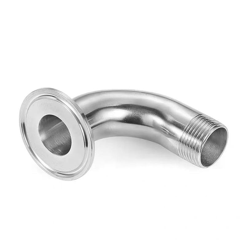 Codo de 90 Grados 1" BSPT Macho x 1,5" Tri Clamp Adaptador Inox SUS304 4