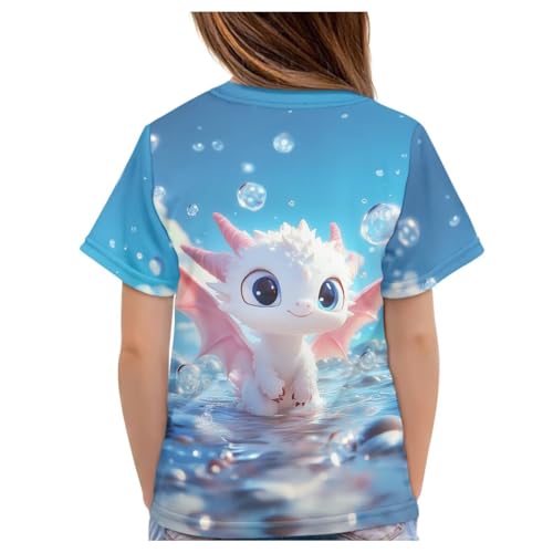 Image of Xhuibop Kids Tshirts Girls Boys 3-16 Years Summer Clothes for Teens Loose Fitting Tops