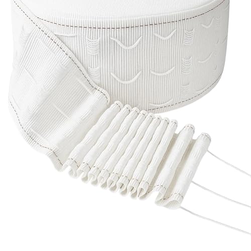 6 Meters White Curtain Header Tape, 8cm x 6m Pencil Pleat Curtain Tape for DIY Home Sewing, Detachable and Easy to Use, for Making Wave and Blackout Curtains