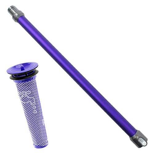 SPARES2GO Purple Extension Tube Rod + Pre Motor Filter for Dyson DC58 DC59 DC62 V6 Cordless Vacuum Cleaner