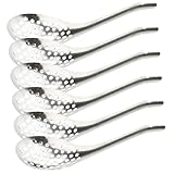 LOORGVEL Edelstahl Kaviarlöffel Schlitzlöffel Kochlöffel Für Kaviar Und Feine Speisen Küchenhelfer Mit Löchern Zum Abseihen Klein