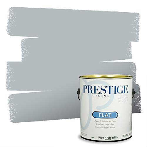PRESTIGE Paints Interior Paint and Primer In One, 1-Gallon, Flat, Comparable Match of Benjamin Moore* Blue Springs*
