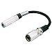 Produktbild Audio Kabel 1 Jack 6,3 MM (F) auf 1 XLR (M) 15 cm Monacor MCA-15/2