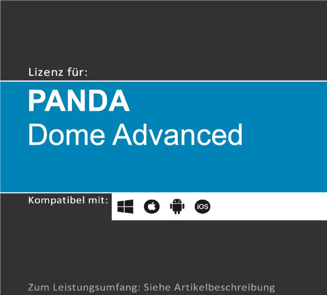 Lizenz für PANDA Dome ADVANCED | 2026 | 1 - 5 Gerät(e) | 1-3 Jahr(e) | originale Vollversion | Win/Mac/Android/iOS | Lizenzcode per Post (FFP) von softwareGO (5 Geräte, 2 Jahre)